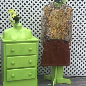 Zara Burnt Orange Mini Skirt